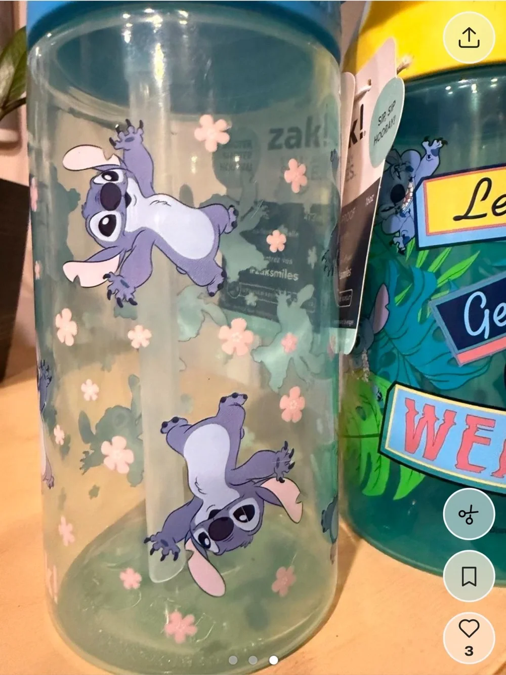 zak! Everyday Smiles Leak-Proof 16oz Water Bottle - Blue & Yellow